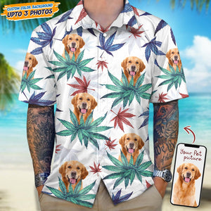 GeckoCustom Upload Photo I Like Dogs And Weed Hawaii Shirt N304 889282