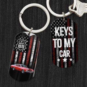 GeckoCustom Upload Photo Keys To My Car Metal Keychain N304 889500