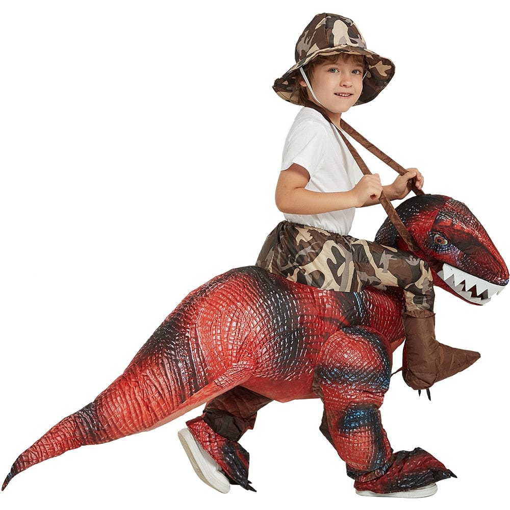 GeckoCustom Velociraptor T REX Mascot Inflatable Costume For Kids Anime Halloween Costumes Dinosaur Birthday Gift For Party Cosplay Blow Up