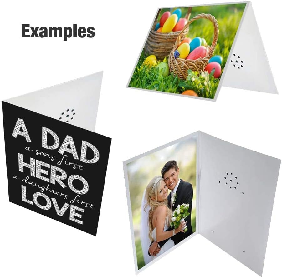 GeckoCustom , Voice Recordable Greeting Card, 40 Seconds Recording with Replaceable Batteries. Record and Send Your Own Personal Voice Message, Music or Sound Effects for Mothers Day & Birthday