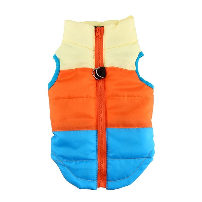 GeckoCustom Warm Dog Clothes For Small Dog Windproof Winter Pet Dog Coat Jacket Padded Clothes Puppy Outfit Vest Yorkie Chihuahua Clothes 35 Blue / XS