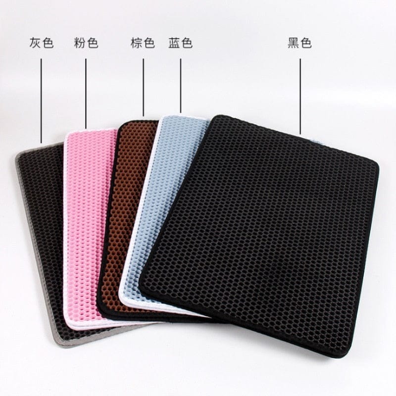 GeckoCustom Waterproof Pet Cat Litter Mat Double Layer Pet Litter Box Mat Non-slip Sand Cat Pad Washable Bed Mat Clean Pad Products