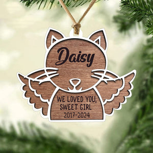 GeckoCustom We Loved You Memory Dog Cat Wood Ornament N304 HN590 4"x4"