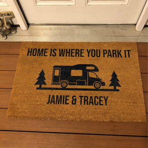 GeckoCustom Welcome Camping Coir Doormat Personalized Gift K228 890431