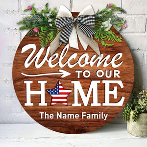 GeckoCustom Welcome To Our Home Doorsign K228 889481