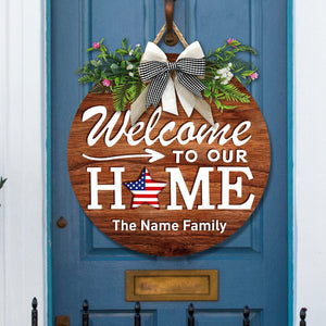 GeckoCustom Welcome To Our Home Doorsign K228 889481