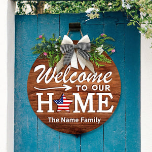 GeckoCustom Welcome To Our Home Doorsign K228 889481