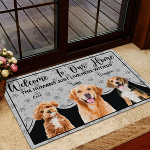 GeckoCustom Welcome To The Dog Home - Funny Personalized Dog Decorative Mat, Doormat HO82 891230