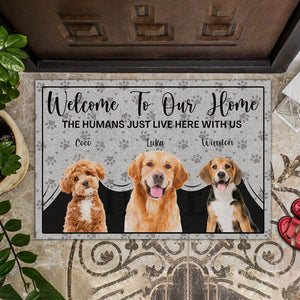 GeckoCustom Welcome To The Dog Home - Funny Personalized Dog Decorative Mat, Doormat HO82 891230