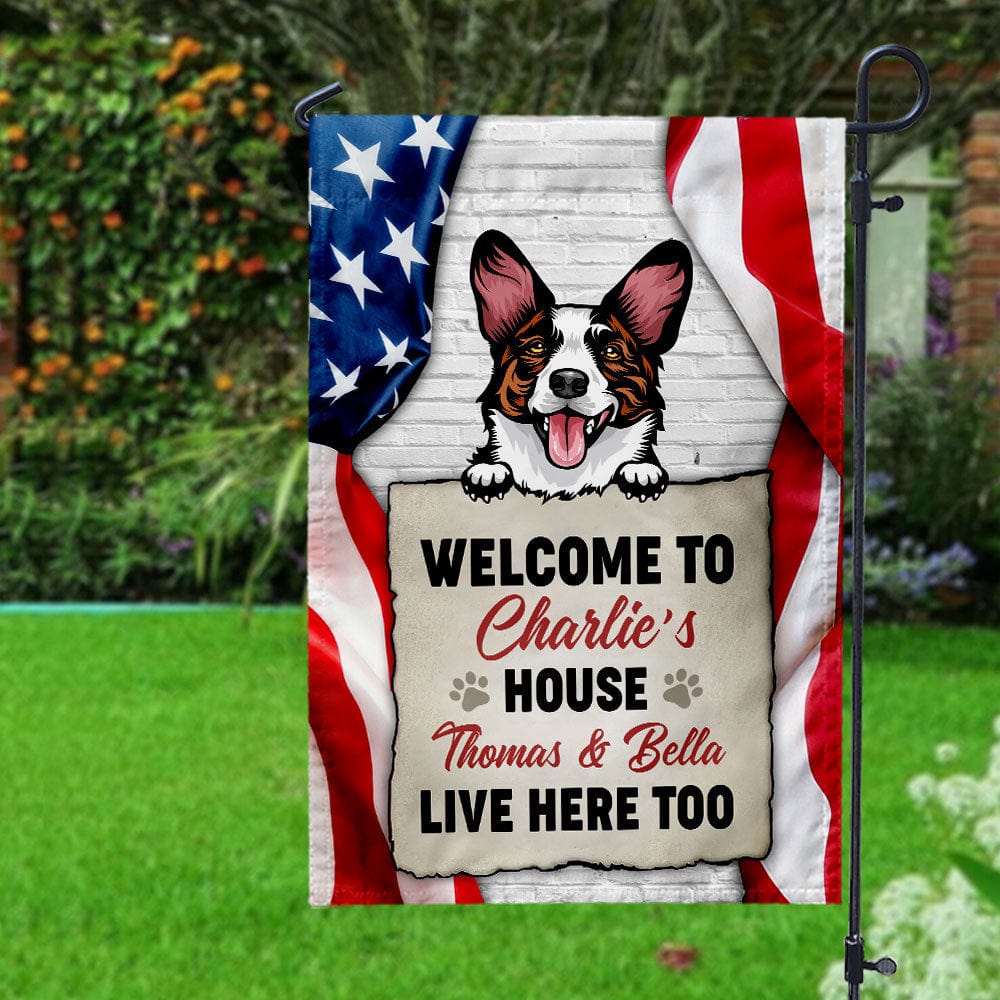 GeckoCustom Welcome To The Dog House Personalized Dog Garden Flag TA29 889475