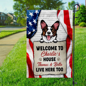 GeckoCustom Welcome To The Dog House Personalized Dog Garden Flag TA29 889475