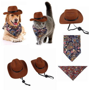 GeckoCustom Western Cowboy Halloween Dog Cat Costume