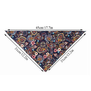 GeckoCustom Western Cowboy Halloween Dog Cat Costume Navy Blue Triangle Scarf / S