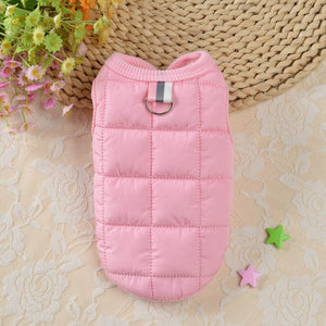 GeckoCustom Winter Warm Dog Coat Jacket Windproof Dog Clothes for Small Dogs Padded Clothing Chihuahua Clothes Pet Supplies Pink / XS