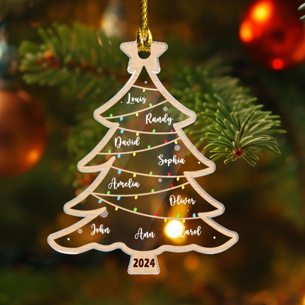 GeckoCustom Wish You A Wonderful Christmas Family Gift Personalized Gift Ornament HO82 891062