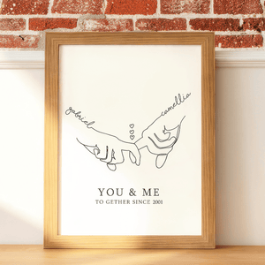 GeckoCustom You And Me Together Since Couple Picture Frame Personalized Gift DA199 890072 8"x10"