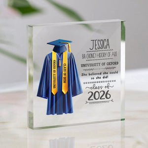 GeckoCustom You Believed You Could So You Did Graduation Acrylic Frame Personalized Gift DA199 890471