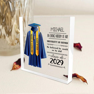 GeckoCustom You Believed You Could So You Did Graduation Acrylic Frame Personalized Gift DA199 890471