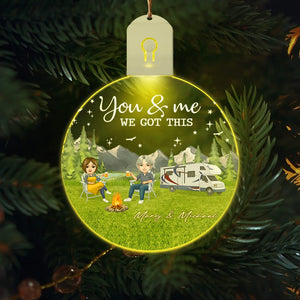 GeckoCustom You & Me We Got This Camping Acrylic LED Ornament TH10 892133 3 inches