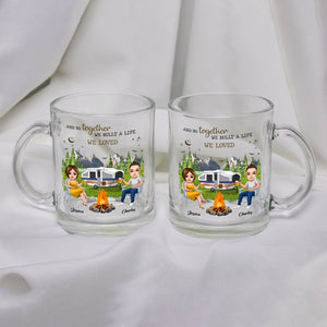 GeckoCustom You & Me We Got This Camping Campfire Glass Mug Personalized Gift HO82 891122 11oz