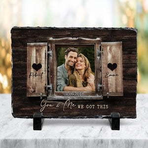 GeckoCustom You & Me We Got This Custom Couple Photo Rectangle Shaped Stone With Stand Valentines Day Gift HO82 895098