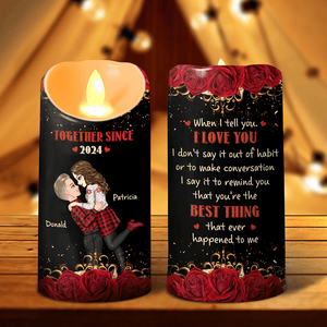 GeckoCustom You're The Best Thing That Happened To Me - Personalized LED Candle HA75 895194