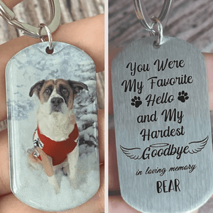 GeckoCustom You Were My Favorite Hello Dog Keychain