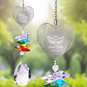 GeckoCustom Your Wings Were Ready But My Heart Was Not Personalized Memorial Rainbow Suncatcher HA75 891518 13.18''