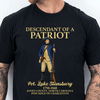Custom Name Descendant of a Patriot Dark Shirt TH10 169947