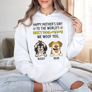 Happy Mother's Day, Best Dog Mom, We Woof You Bright Shirt Personalized Gift HO82 893694