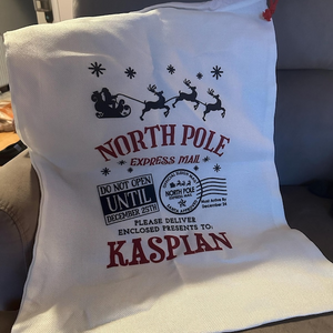 Custom Name North Pole Express Mail On Christmas Gift Bag TH10 896977