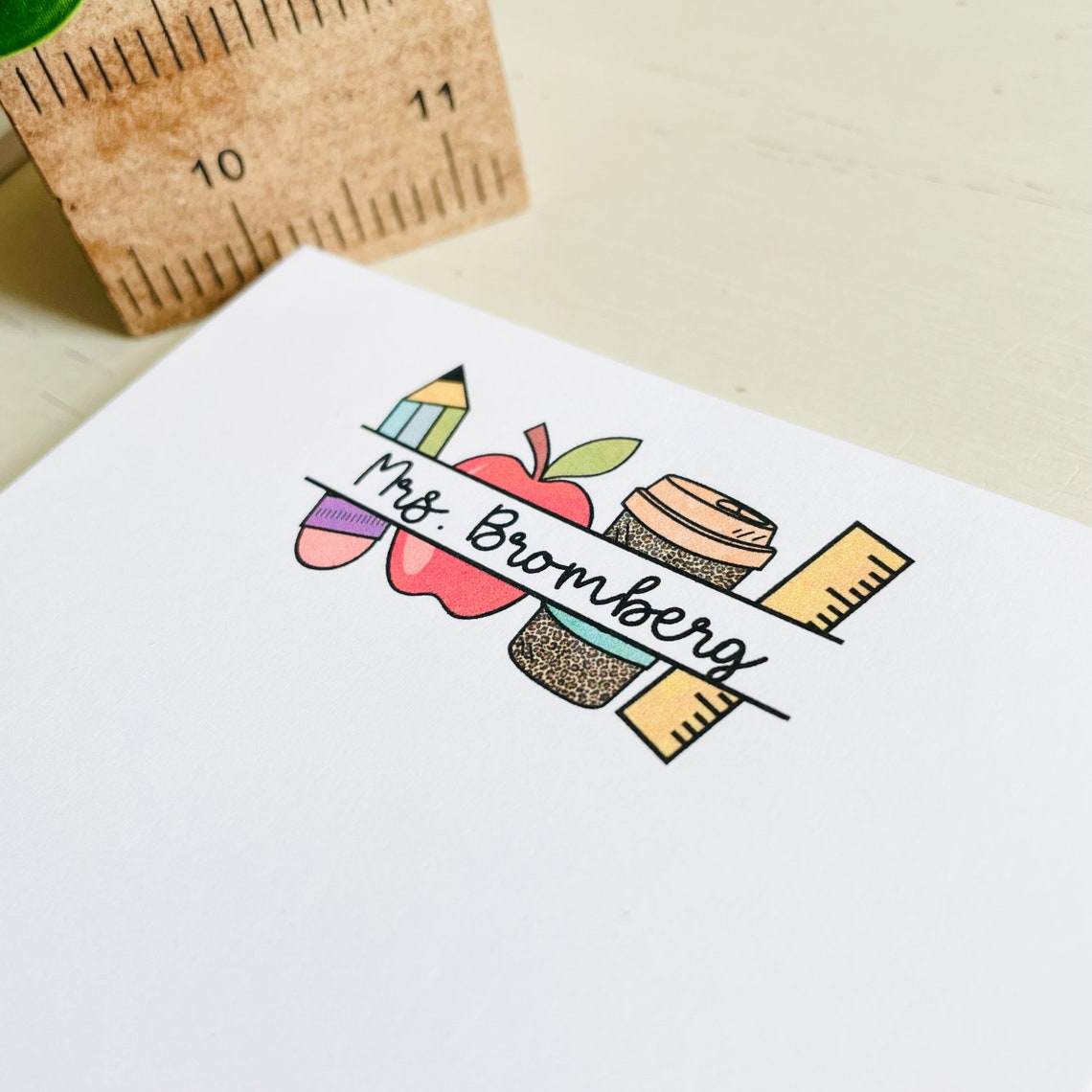 Teacher Appreciation Gift, Personalized Notepad, Back To School TH10 170723