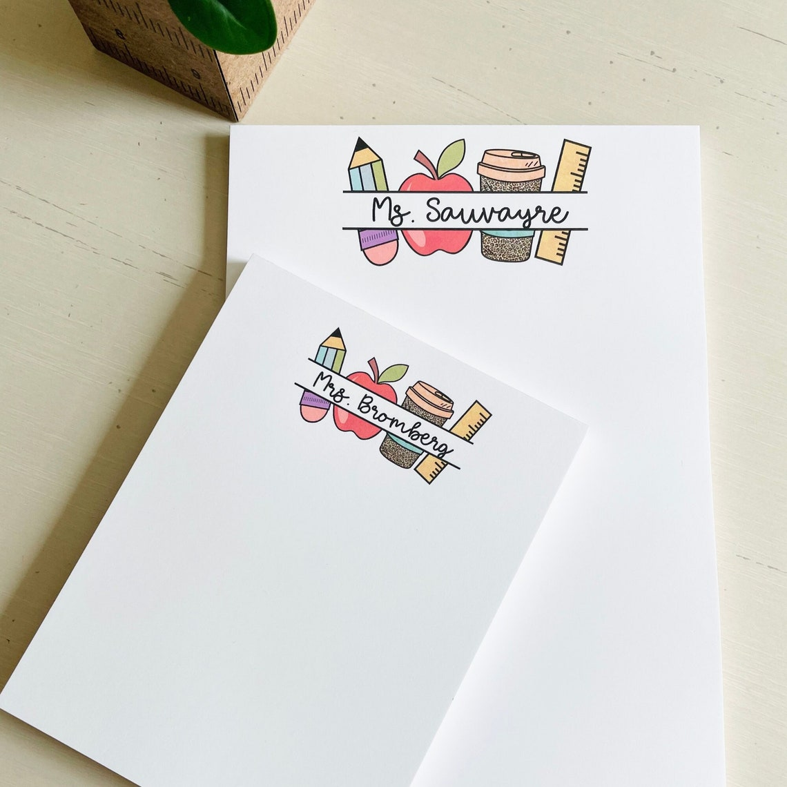 Teacher Appreciation Gift, Personalized Notepad, Back To School TH10 170723