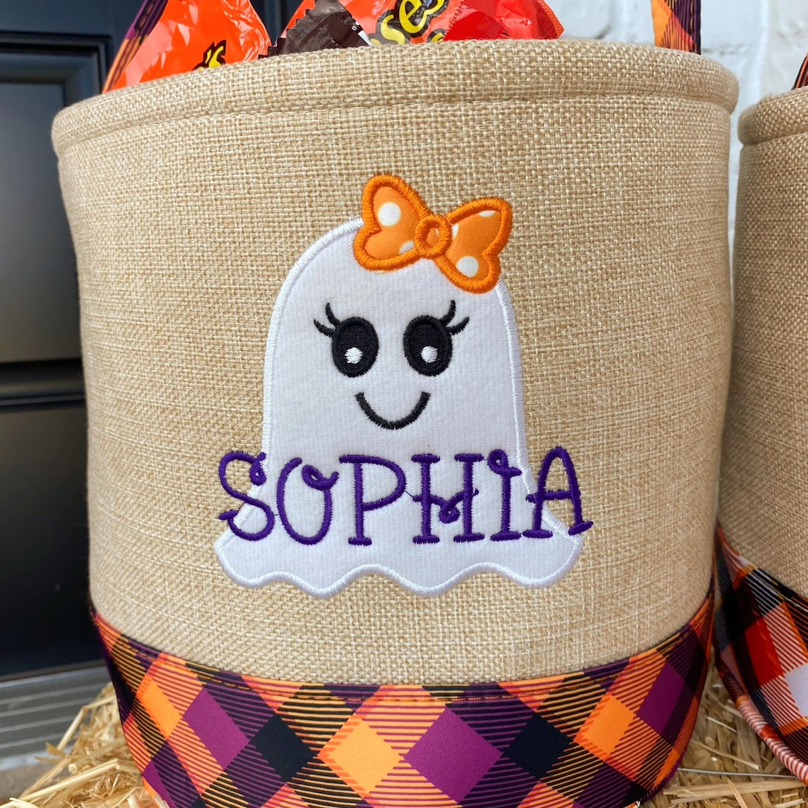 Personalized Custom Name Trick Or Treat Halloween Basket TH10 171003