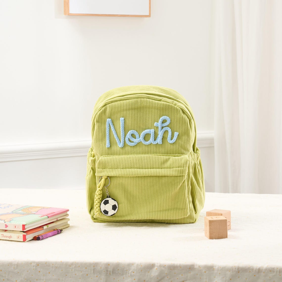 Personalized Mini Kids Backpack – Custom Name Small Toddler Bag, Corduroy Preschool Backpack, Baby Gift for Boys & Girls TH10 170357