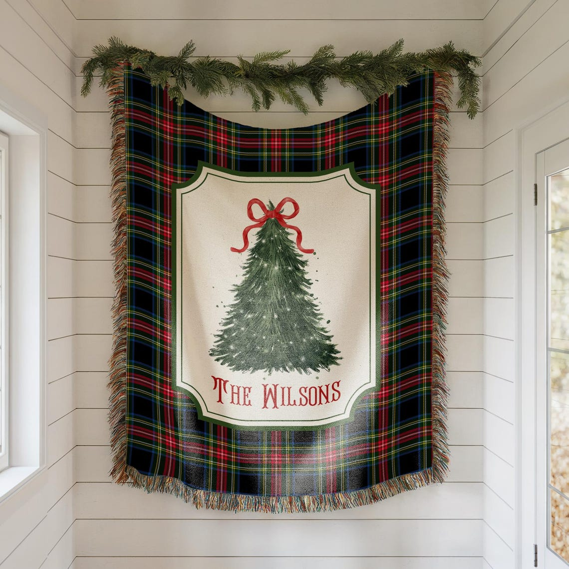 Personalized Custom Family Name Woven Blanket For Christmas TH10 170959