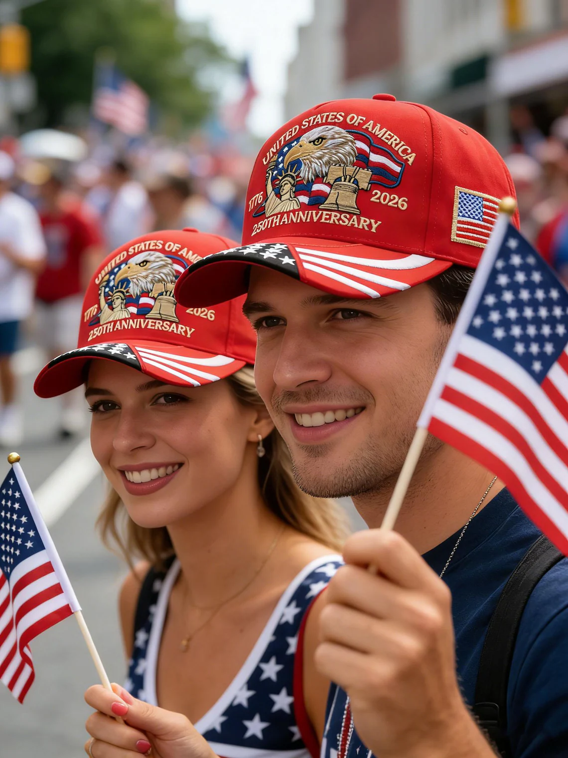 Patriotic Eagle & Liberty – United States 250th Anniversary Embroidered Cap TH10 170047