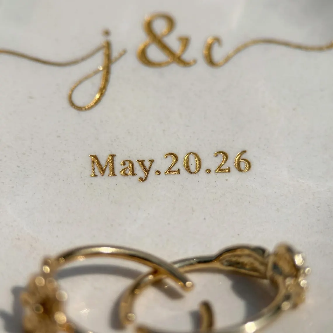 Custom Ceramic Engaged Ring Tray For Mr and Mrs TH10 170355