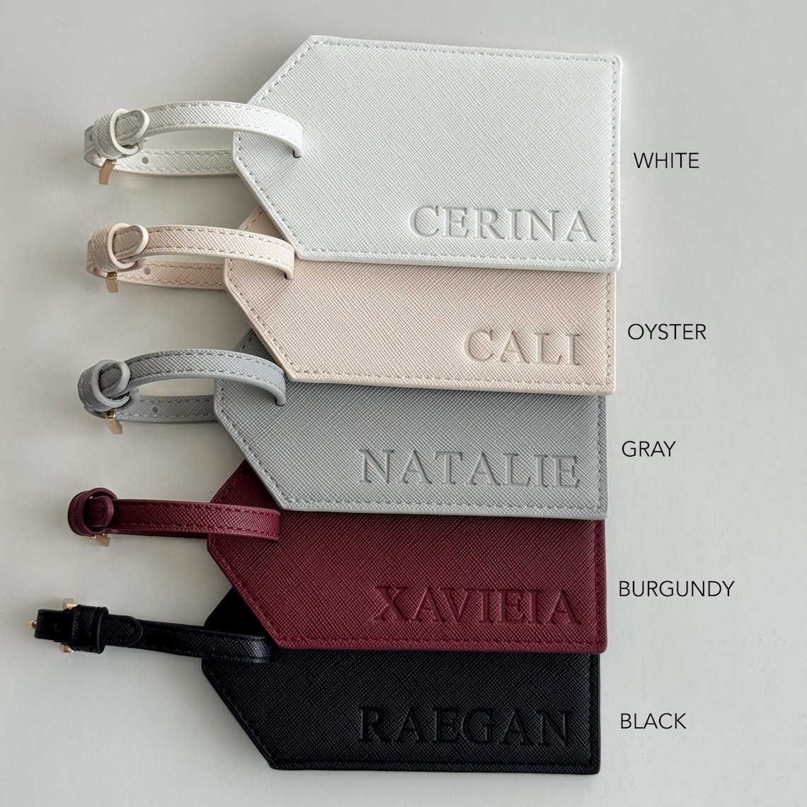 Personalized Blind Debossed Personalized Luggage Tag, Leather Travel Gift TH10 170615