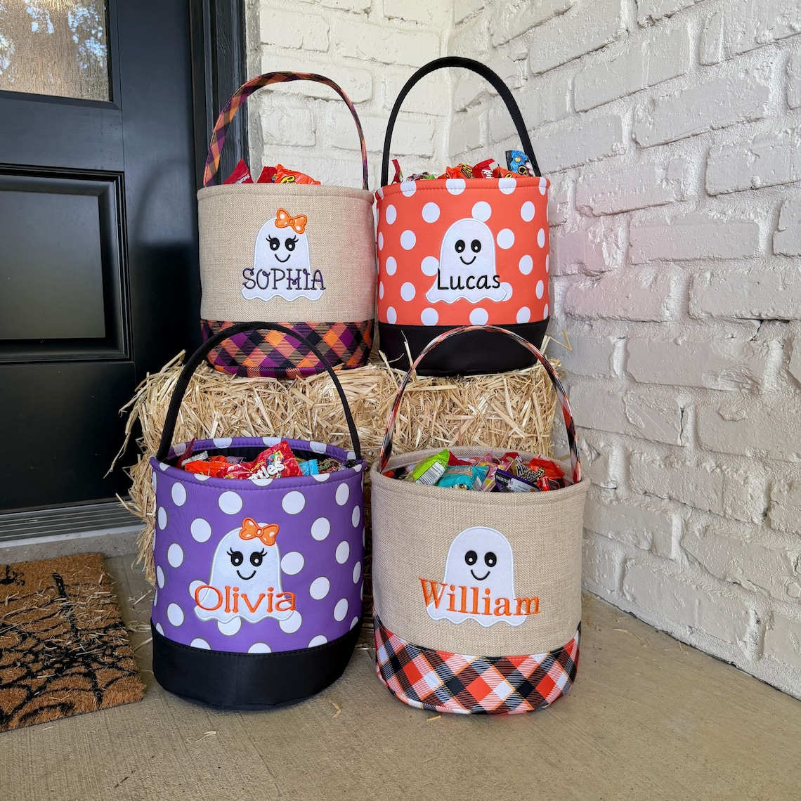 Personalized Custom Name Trick Or Treat Halloween Basket TH10 171003