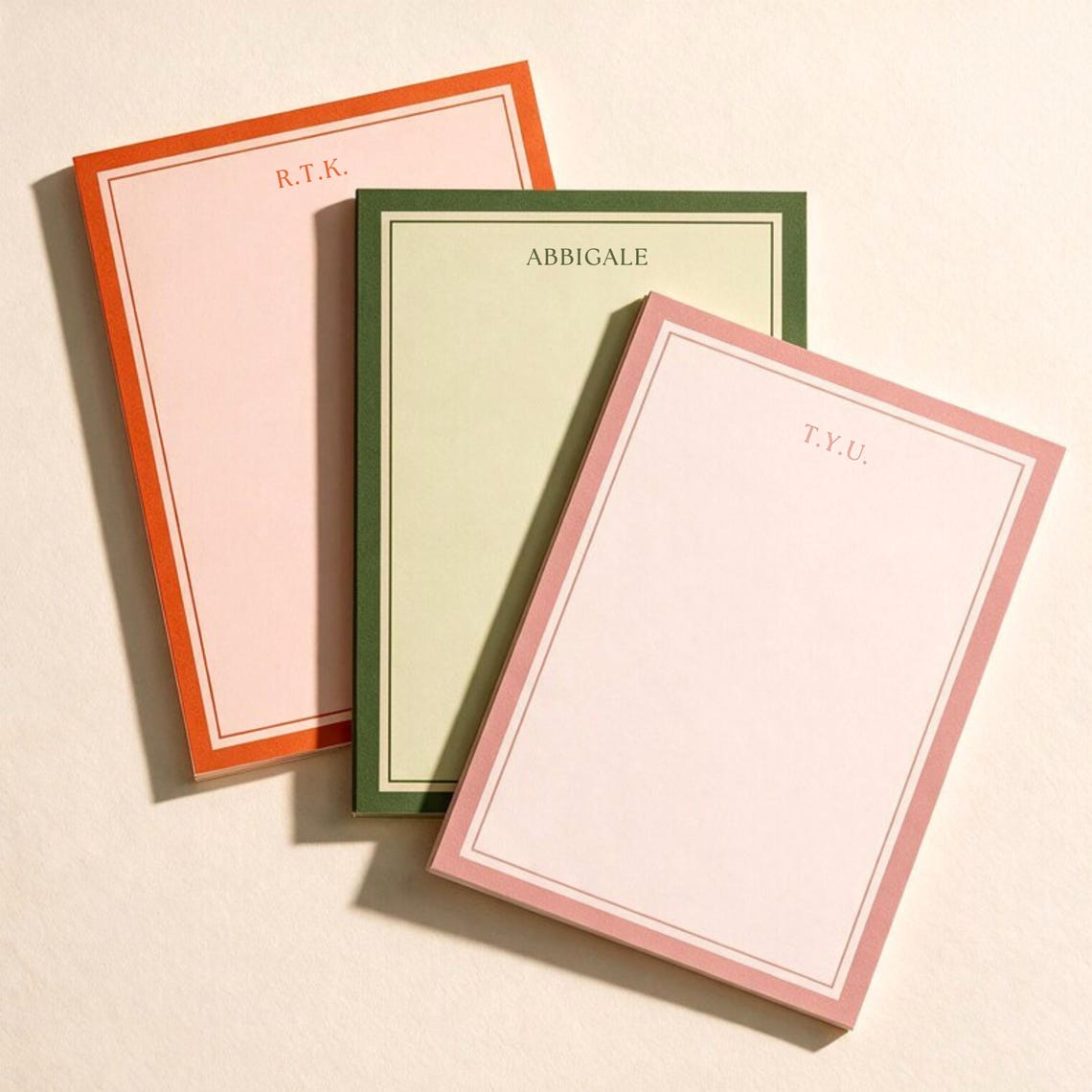 Monogram Notepad, Gift Desk Accessory Office Organization, Back To School TH10 170717
