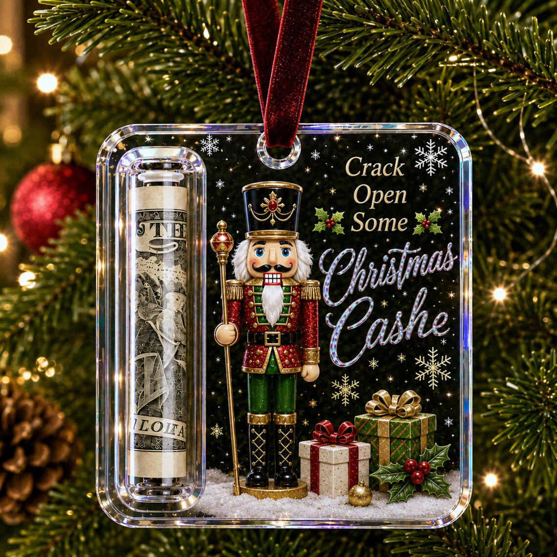 Acrylic Money Holder Ornament For Christmas Decor TH10 170961