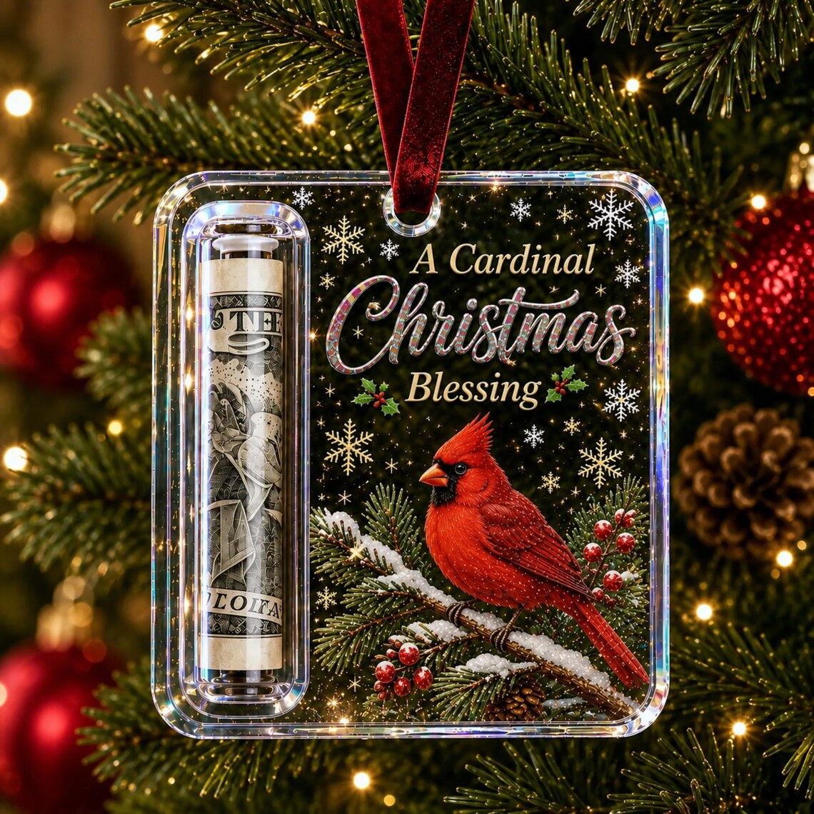 Acrylic Money Holder Ornament For Christmas Decor TH10 170961