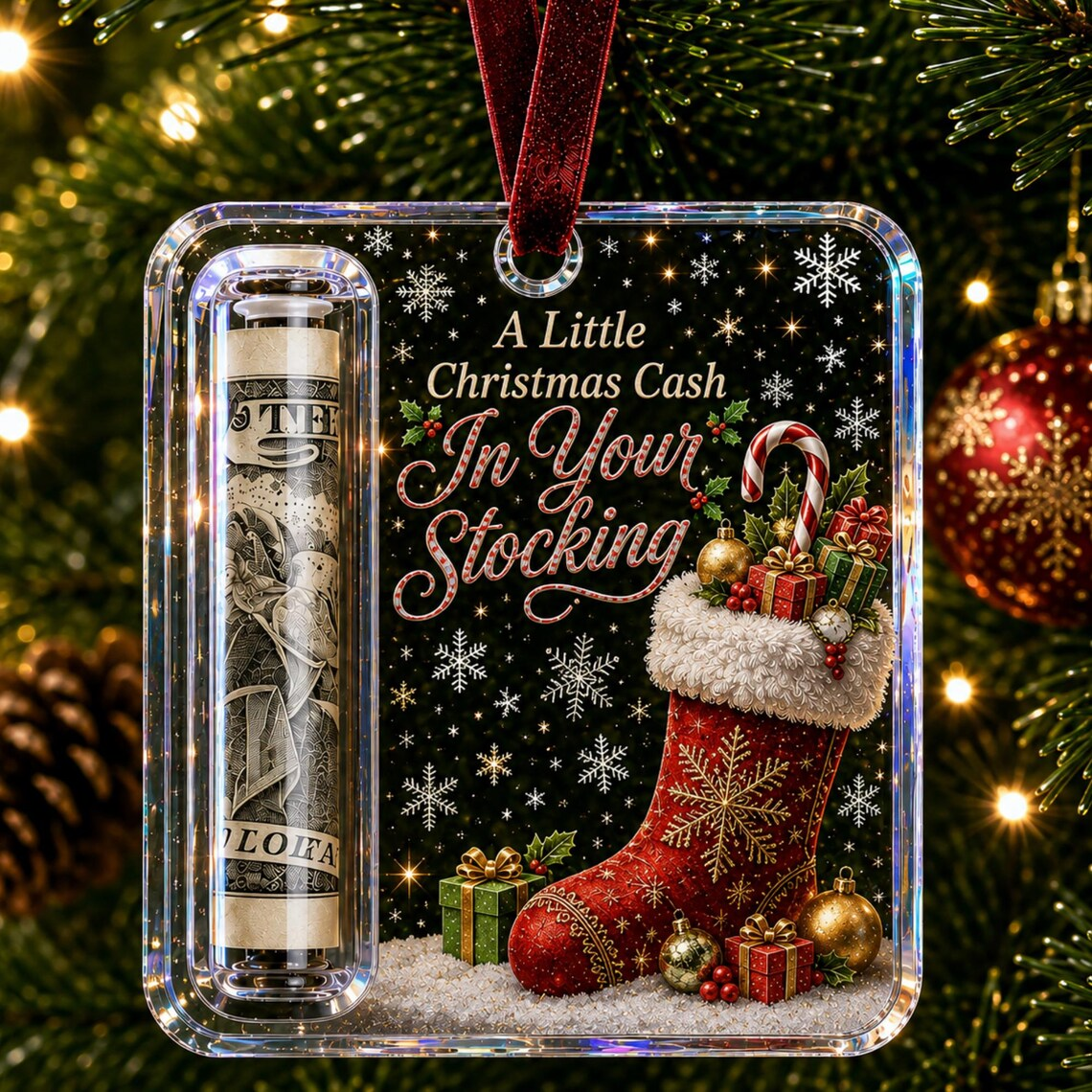 Acrylic Money Holder Ornament For Christmas Decor TH10 170961