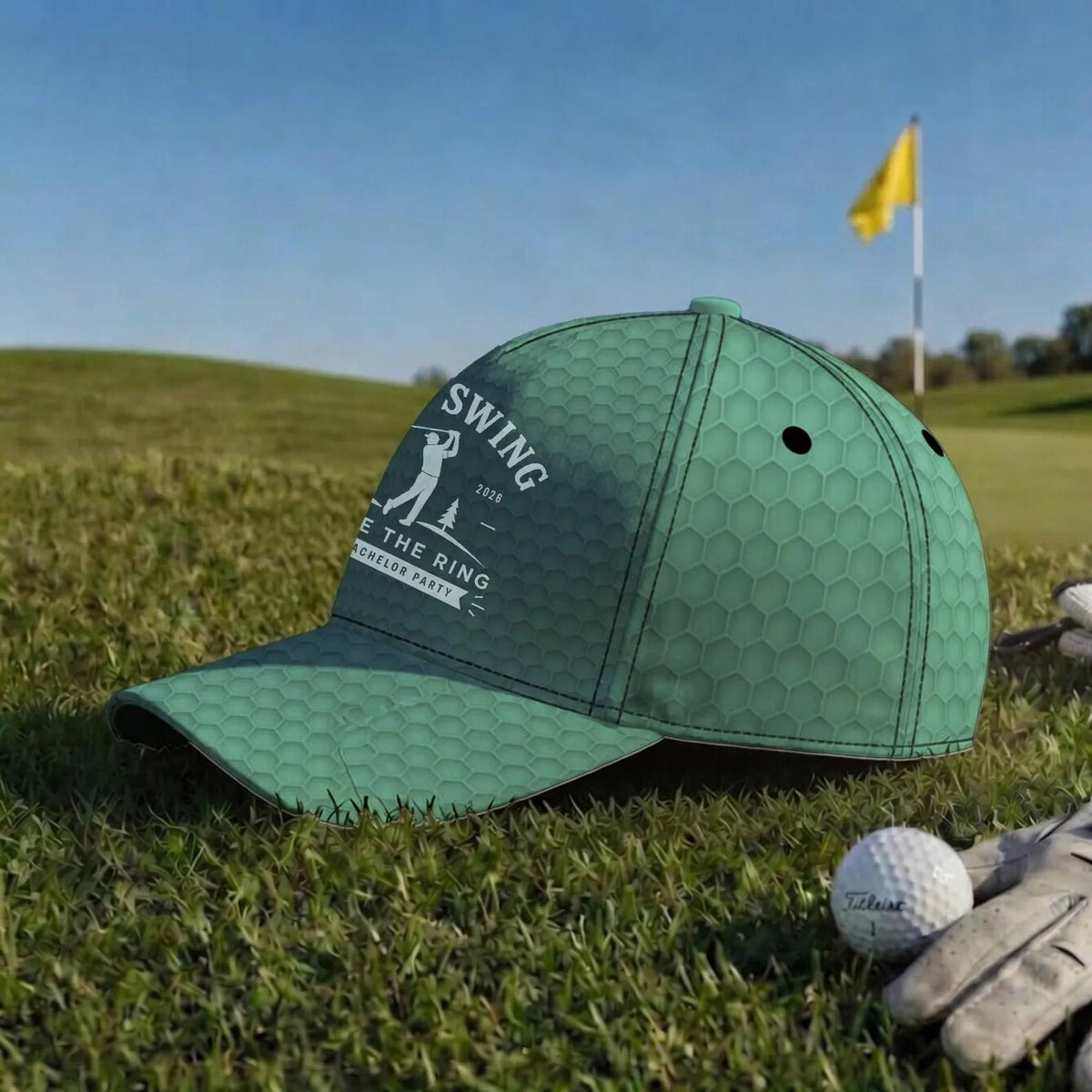 Personalized Last Swing Before The Ring Classic Cap - Gift For Bachelor Party, Groom Groomsmen Gifts, Funny Partee Headwear HO82 902356