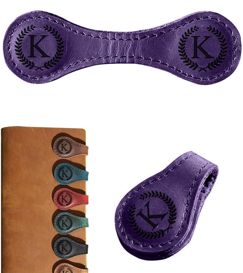 Personalized Leather Magnetic Bookmark TH10 896909