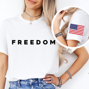 Freedom With America Sleeve Printing Shirt TH10 896225