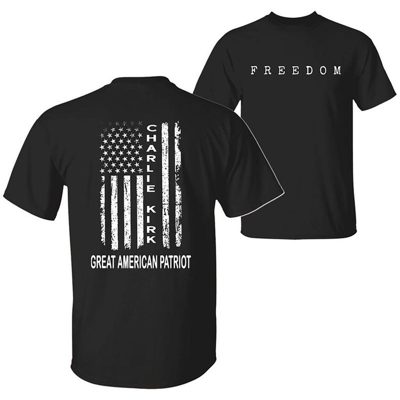 Charlie Kirk Freedom Graphic, A True American Patriot US Flag Shirt TH10 896203