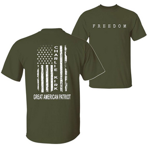 Charlie Kirk Freedom Graphic, A True American Patriot US Flag Shirt TH10 896203