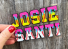Personalized Little League Tball Name Ice Cream Drip Softball Baseball Drip Sticker TH10 169207